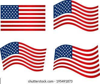 American Flag.  Patriotic background. Vector illustration. EPS 10