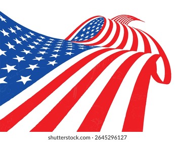 American flag patriotic design waving usa flag independence day vector graphic