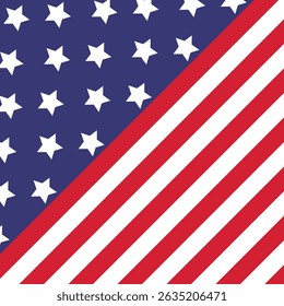 American Flag Pattern Creative Stars and Stripes Independence Day Background