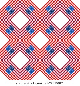 american flag pattern for decoration. diamond background. vector illustration