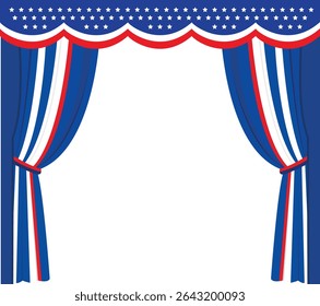 American Flag Pattern Illustration – Patriotic Decoration for Independence Day