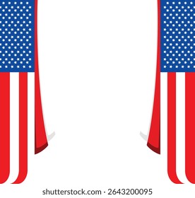American Flag Pattern Illustration – Patriotic Decoration for Independence Day