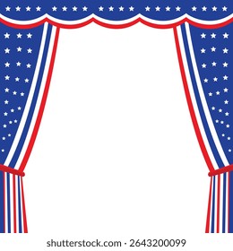 American Flag Pattern Illustration – Patriotic Decoration for Independence Day