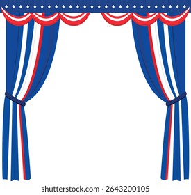 American Flag Pattern Illustration – Patriotic Decoration for Independence Day