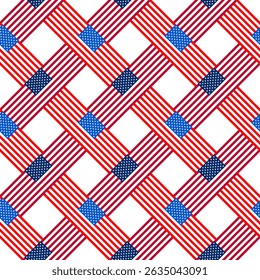 american flag pattern intertwined. geometric background for decoration. vector illustration