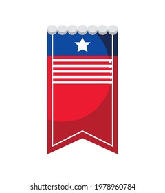 american flag pendant isolated style