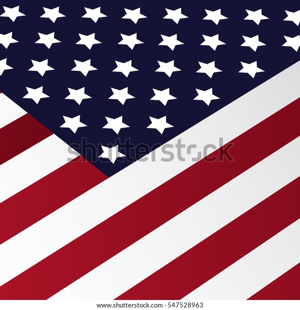 American Flag Perspective Vector Illustration Stock Vector (Royalty ...