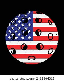 A American flag with pickleball