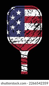 American Flag Pickleball Paddle Design