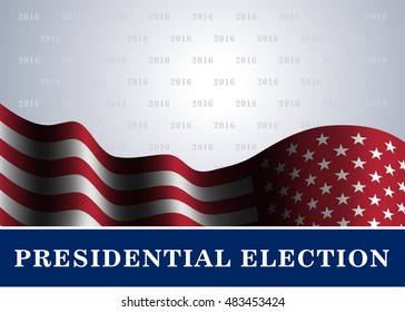 American flag, for Presidential Election, vote, 4th July, Independence Day celebration. Patriotic background. National design. Symbol the United State of America. Vector illustration