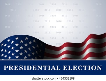 American flag, for Presidential Election, vote, 4th July, Independence Day celebration. Patriotic background. National design. Symbol the United State of America. Vector illustration