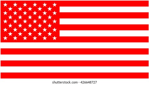 The American flag. Red version.