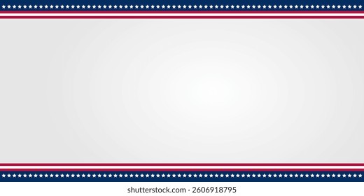American flag ribbon frame. US flag background. US flag banner with blank space for text