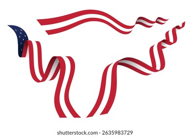 Bandeira americana para comemorações nacionais, eventos e cartões de saudação, como o Dia da Independência, o Dia dos Veteranos de Guerra, etc.