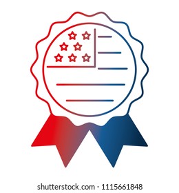american flag in rosette ornament