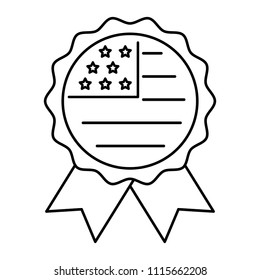 american flag in rosette ornament