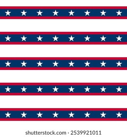 American flag seamless pattern background US presidential election american national holiday  July 4 Veteran or memorial day decorative concept Fashion print greeting invitation card poster textile ad