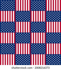 american flag, seamless pattern. vector illustration
