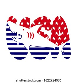 American Flag Shark Independence day