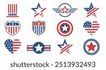 American flag. Signs and symbols with American symbols