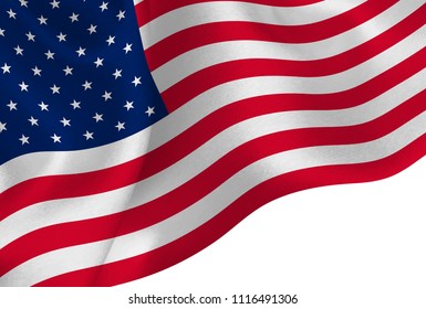 American Flag Silk Background Stock Vector (Royalty Free) 1116491306