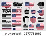 American Flag and Skull Bundle Pack, American Flag, Skull, Distressed Flag, USA Flag, USA Patriot for cutting Machine Files