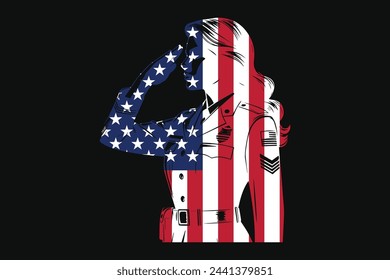 American flag and American soldier shape, American soldier, American flag, usa, united states, silhouette vector, warrior in the war