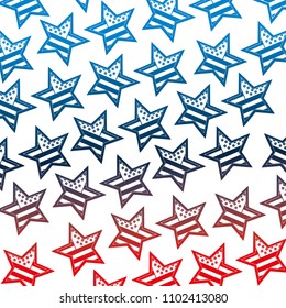 american flag in star decoration pattern