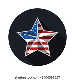American Flag Star Vektorsymbol	