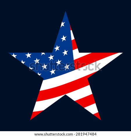 American Flag Star Vector Icon Stock Vector (Royalty Free) 281947484