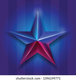 American flag star vector illustration
