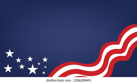 American flag and stars background illustration vector.