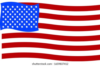 American Flag Stars Stripes Stock Vector (Royalty Free) 1659837412 ...