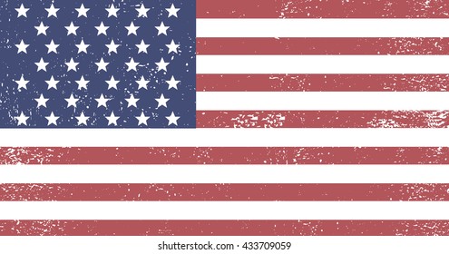American flag of a strip and star.National symbol of the USA.Flat illustration vector.