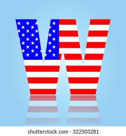 American Flag Style Font