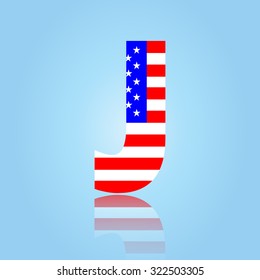 American Flag Style Font