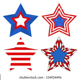 American Flag style - Patriotic USA Stars Vector