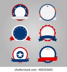 American flag style stickers 