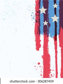 American flag styled abstract grunge background
