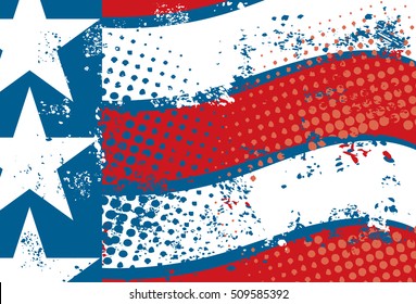 American Flag 
A stylized, textured American Flag