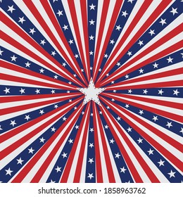 american flag sun brust background