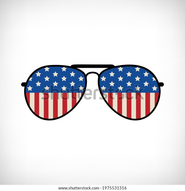 American Flag Sunglasses Decorative Element 4th Stock Vector Royalty Free 1975531316 