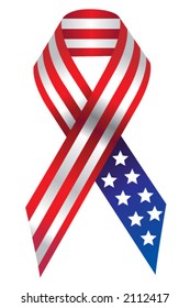 American Flag Support Ribbon