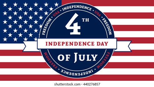American flag, symbol for 4th July, Independence Day celebration. Patriotic Typography Graphics. National printing design. Fashion Print sportswear apparel, t shirt, card, banner. Vector illustration