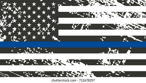 An American flag symbolic of support for law enforcement. police.