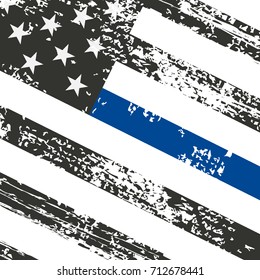 An American flag symbolic of support for law enforcement. police.