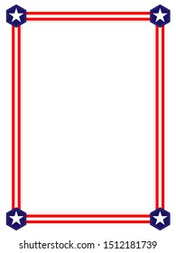 American flag symbols border with empty space for your text.