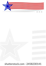 American flag symbols patriotic background with copy space for text.