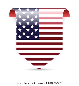 American flag tag vector illustration