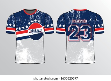 AMERICAN FLAG THEME GRUNGE STYLE SHIRT